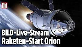 🔴 Countdown 14:33– Mission Artemis 1: Raketen-Start Orion mit Flug zum Mond | Live bei BILD