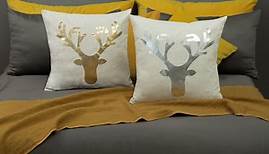 chritmas deer pillow cover decorative reindeer throw pillow