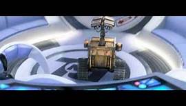 Wall-E and Eve escape from the Axiom ship