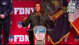 NY AG Letitia James met with chorus of boos, ‘Trump’ chants during FDNY ceremony speech