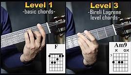 3 levels of Sunny chord progression