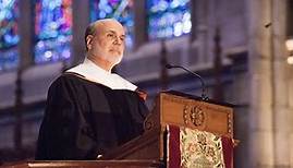 Ben Bernanke, winner of 2022 Nobel Prize in economic sciences, addresses Princeton's Class of 2013