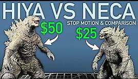 Godzilla Action Figure COMPARISON w/ Stop Motion - HIYA vs NECA