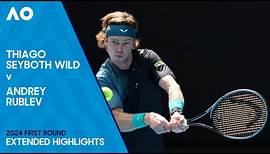 Thiago Seyboth Wild v Andrey Rublev Extended Highlights | Australian Open 2024 First Round