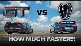 2024 Ford Mustang GT vs. Dark Horse Mustang // Stock Comparison // Dig and Roll Drag Race