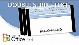 Microsoft Word - How to double-strike through your text