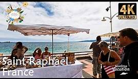 Saint Raphaël | Plage du Veillat - French Riviera beach | France - Travel Walk Tour [4K]