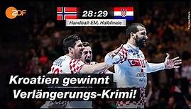 Halbfinale: Norwegen - Kroatien 28:29 - Highlights | Handball-EM 2020 - ZDF