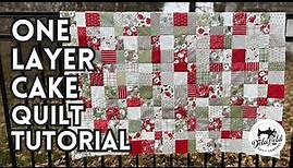 Just one layer cake quilt tutorial | Easy quick quilt pattern - #quiltingvideos