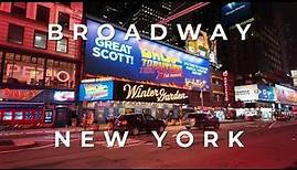 [4K] Broadway, Manhattan at Night: New York Walking Tour