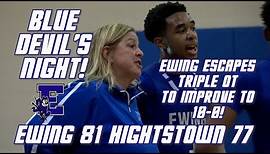 Ewing 81 Hightstown 77 Triple OT! | Boys Basketball highlights | Kenny Rankin 30 points