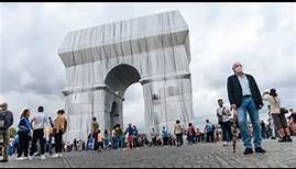 In Gedenken an Christo: Triumphbogen in Paris bis zum 3. Oktober verhüllt