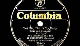 1925 Ace Brigode - Yes, Sir! That’s My Baby (vocal by the band)