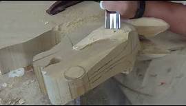 Carving a Rocking Horse Head