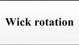 Wick rotation