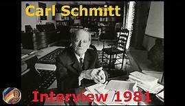 Carl Schmitt Interview 1981 (Original-Tonaufnahme - Auszüge)