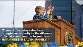 4-30-2022 University of Michigan President Mary Sue Coleman Commencement Remarks