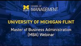 University of Michigan-Flint Master of Business Administration Webinar