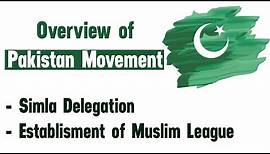 Simla Delegation and Establishment of Muslim League | Pakistan Movement