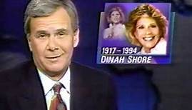Dinah Shore's Death, NBC Nightly News