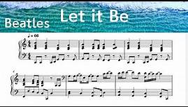 Let it be / Piano Sheet Music / Beatles / by SangHeart Play