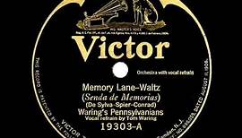 1924 Fred Waring - Memory Lane (Tom Waring, vocal)
