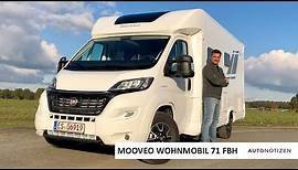 Mooveo Wohnmobil 71 FBH 2020 auf Fiat Ducato: Review, Test, Vorstellung