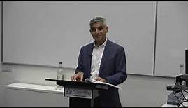 Sadiq Khan delivers 9th George Lansbury Memorial Lecture