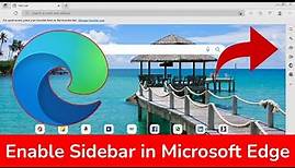 How to enable right sidebar in Microsoft Edge Browser?