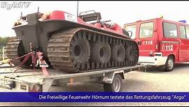 FFW Hörnum testete das Amphibienfahrzeug "Argo 8x8 "