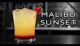 Malibu Sunset | Malibu Rum Cocktail | Booze On The Rocks