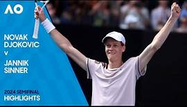 Novak Djokovic v Jannik Sinner Highlights | Australian Open 2024 Semifinal