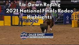 National Finals Rodeo Tie-Down Roping Highlights from 2021 in Las Vegas
