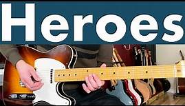 Heroes David Bowie Guitar Lesson + Tutorial
