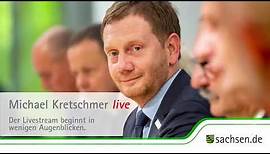 Videokonferenz mit Ministerpräsident Kretschmer zur aktuellen Corona-Situation im Freistaat Sachsen