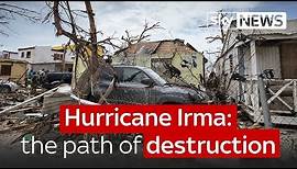 Hurricane Irma - the path of destruction