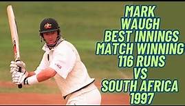 Mark Waugh | Best Innings Match Winning 116 Runs | Australia vs South Africa 1997 | Highlights |