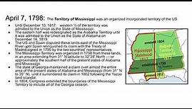 On This Day in History: April 7, 1798- Mississippi Territory incorporated into the US