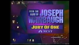 1992 NBC From the Files of Joseph Wambaugh: A Jury of One promos
