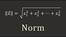 Linear Algebra: Norm