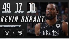 ⚫ Kevin Durant has HISTORIC TRIPLE-DOUBLE with 49-17-10 in Nets’ Game 5 win ⚪