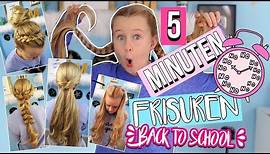 5 MINUTEN FRISUREN Back to school | Mavie Noelle Tutuorial Family