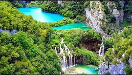 Croatia's amazing PLITVICE. Stunning view from drone!