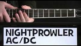 AC/DC Night Prowler Guitar Chords Lesson & Tab Tutorial plus Solo