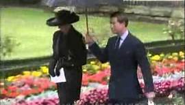 Princess Diana at grandmother's funeral