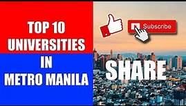 Top 10 Universities in Metro Manila | Fact University