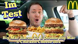 McDonald's: Big Mac Bacon TS, Double Big Mac & Chicken & Cheese Box "2023" im Test