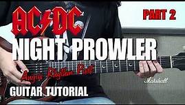 Guitar Tutorial | Night Prowler | AC/DC | Angus Rhythm Parts | Part 2 | With Tabs