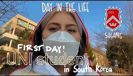 Day in the Life of a UNI Student in South Korea | FIRST DAY | Sogang University || KLEC + Q&A