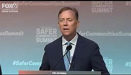 Gov. Ned Lamont addresses crowd at National Safer Communities Summit